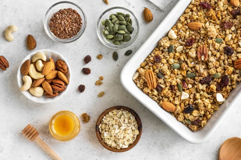 Receita de Granola: Deliciosa, Saudável e Fácil de Fazer 3 Receita de Granola Fit: Deliciosa, Saudável e Fácil de Fazer