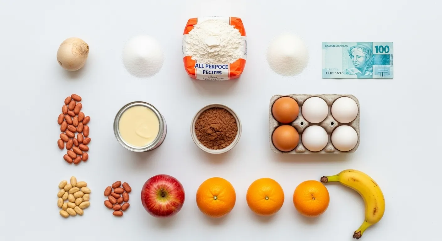 5 Receitas Baratas para Começar a Vender com até R$ 100 (Retorno Garantido em 1 Semana) 1 vender comida ingredientes maça ovo banana farinha mantaeiga cem reais