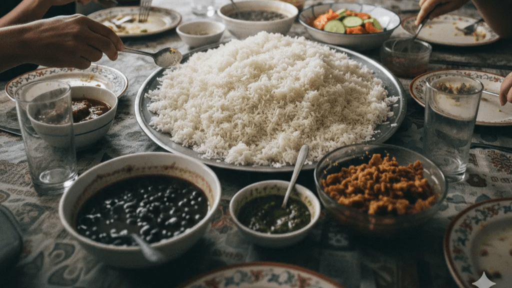 Arroz temperado: o truque simples que deixa seu arroz cheio de sabor sem complicação 1 arroz temperado mesa
