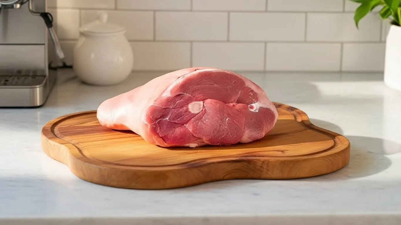 pernil na airfryer - peça de pernil cru