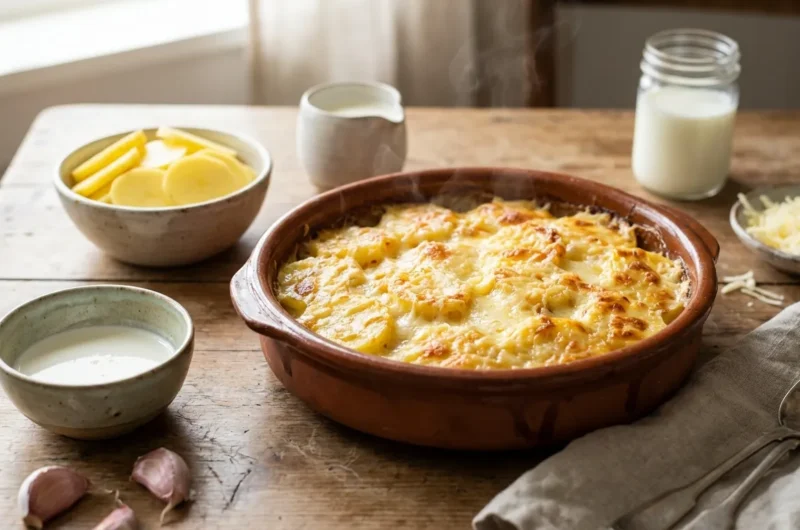 Receita de batata gratinada fácil: simples de fazer, douradinha por cima