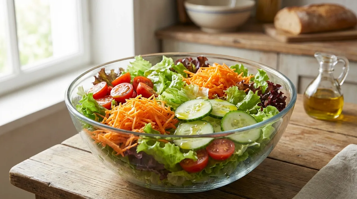 salada fresca colorida com legumes para almoço de páscoa simples