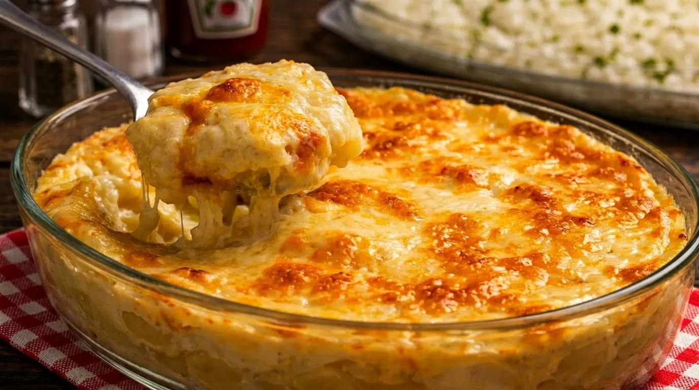 batata com molho branco no forno