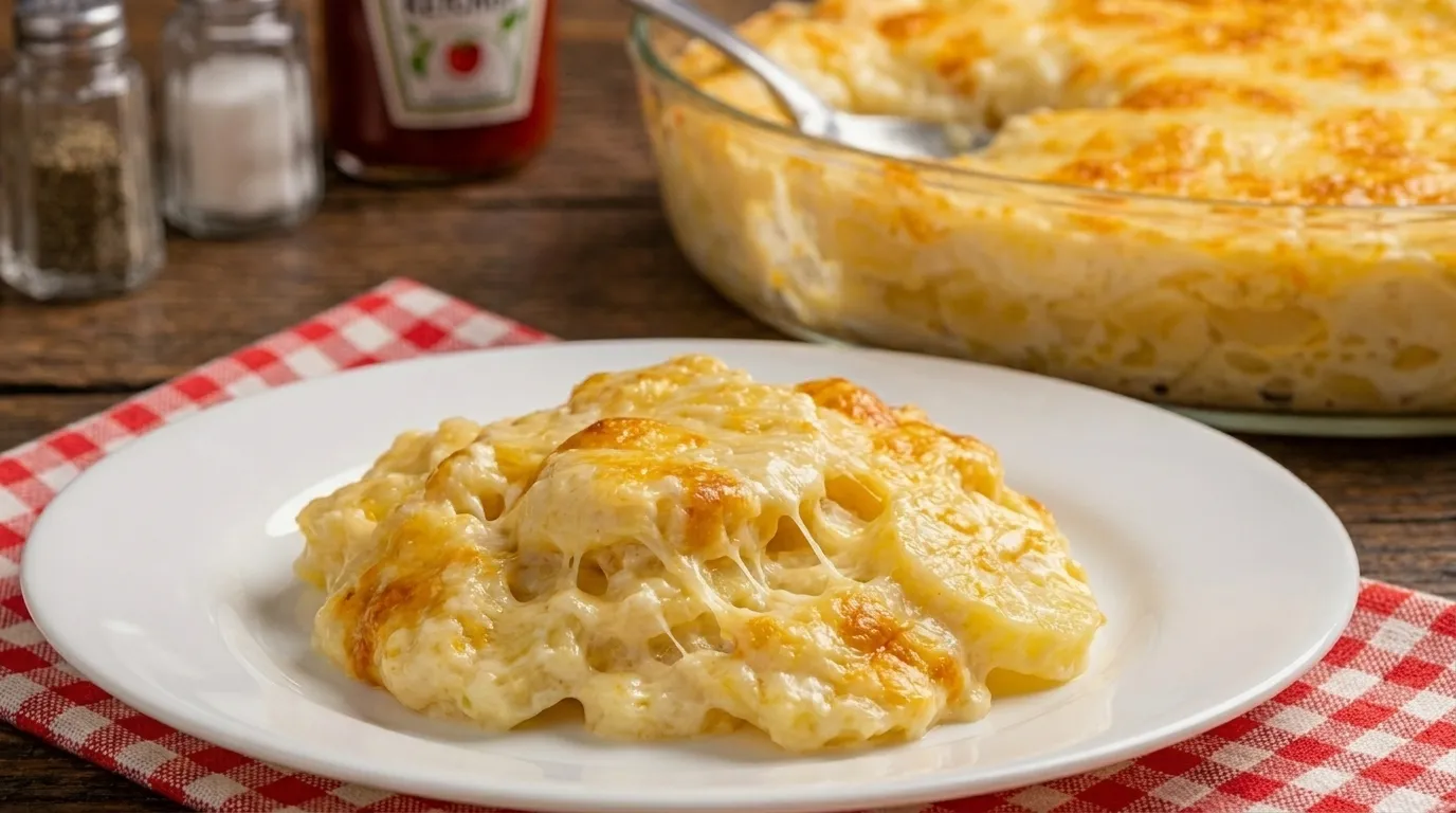 batata com molho branco no forno