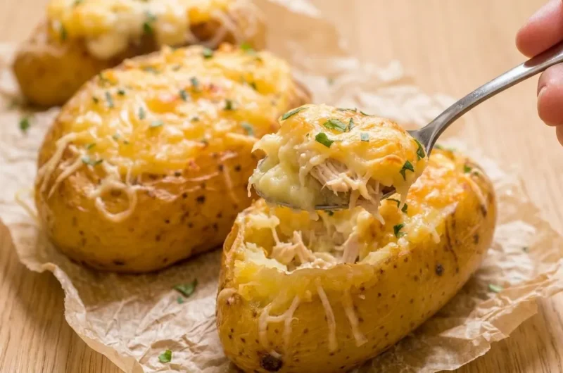 Receita de batata recheada com frango simples e irresistível que deixa qualquer refeição muito mais gostosa