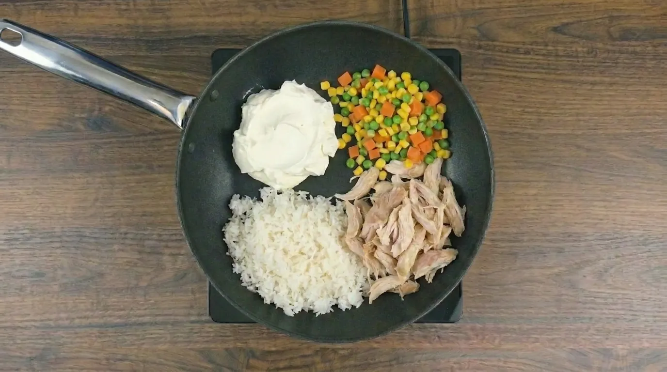 Arroz cremoso na frigideira PREPARO